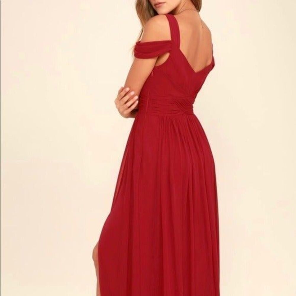 Gorgeous Ocean of Elegance RedWine Gown - Picture 4 of 7